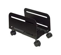 LINK LKSUPF Adjustable Trolley from 11.9 cm to 20.9 cm for Pc or Shredder Black Metal with Wheels