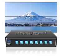 LINK-MI 4K60 2x2 Video Wall Controller with HDMI USB inputs 1x2 1x3 1x4 2x1 3x1 4x1 UHD TV Wall Controller for 4 TVs Support USB Auto Display