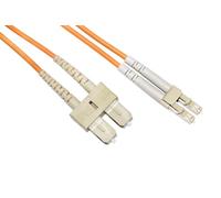 Multimode LSZH Duplex OM2 50/125 Fiber Optic Cable, LC-SC, 2 m