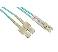 LINK Multimode LSZH Duplex OM3 50/125 Fiber Optic Cable, LC-SC, 1 m