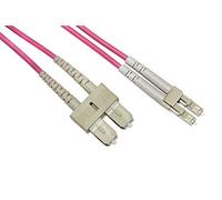 Multimode LSZH Duplex OM4 50/125 Fiber Optic Cable, LC-SC, 40 m