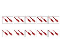 LINK Pack of 10 cables network CAT.6A unshielded UTP AWG24 colour red HALOGENFREE MT 0.5