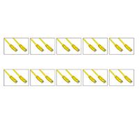 LINK Pack of 10 Network Cables Cat.6A Unshielded UTP AWG24 Yellow HALOGENFREE MT 0.5