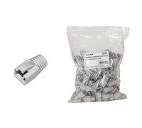 LINK Pack of 100 connectors 8 mm for plug RJ45 8 pin cable CAT 5E-6-7 grey