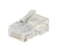 LINK Pack of 100 Connectors 8 Pin CAT 6 UTP Unshielded RJ45 for Solid Cable
