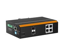 LINK SWITCH INDUSTRIAL MANAGED WITH 4 DOORS GIGABIT POE WITH 2 DOORS SFP FOR FIBER OPTIC