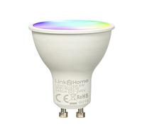Link2Home GU10/60W Equivalent WiFi LED Lamp, Smart Light Bulb with RGB Multicolour Settings - Dimmable with Alexa and Google Voice Control