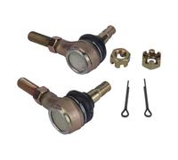 Linkage Steering Ball Joint Ends | Tapered Replacement Pair for Go Kart ATV Connection Repair, Threaded Shank Protective Boot Nut Pin