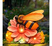 Linkax Christmas Birthday Gifts for Women Mum, Solar Honeybee Garden Ornaments Outdoor Statue Light, Housewarming Thank You for Women Mum Grandma, Gardening Presents Patio Balcony Yard Decor