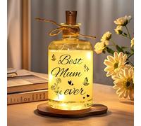 Linkax Christmas Gifts for Mum Nan, Birthday Gifts from Son Daughter Kids, LED Bottle Decorative Light with Saying Best Mum Ever for Mom Nan Nanny Nana Mummy