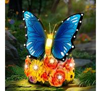 Linkax Garden Gifts for Mum Nanny Nan Grandma, Solar Butterfly Garden Ornaments Outdoor Decor Statue Light, Christmas Mothers Day Housewarming Easter Gifts for Adults Women Nana Garden Lover