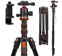 LINKCOOL 70" Aluminum Lightweight Tripod & Monopod with Ball Head, Quick Release Plate, Adjustable Height for DSLR, Camera, Phone - 15kg/33lbs Load Capacity