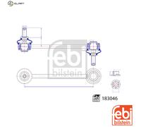LINKCOUPLING ROD STABILISER BAR 183046 FOR PEUGEOT 508/SW/II DS 1.5L EHY 2.0L