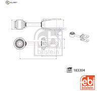 FEBI BILSTEIN 183304 Stabiliser Bar Link/Coupling Rod Rear Right Left Fits Man