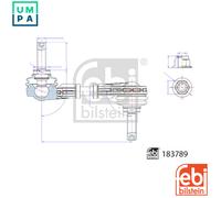 FEBI BILSTEIN 183789 Stabiliser Bar Link/Coupling Rod Rear Right Left Fits Ford