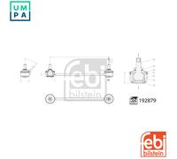 FEBI BILSTEIN 192879 Stabiliser Bar Link/Coupling Rod Rear Right Left Fits Kia