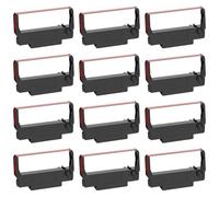 LinkDocs ERC30 Black and Red Replacement for ERC-30/34/38 B/R Ribbons Compatible with Epson TM-U220 M188B ERC30 ERC34 ERC38 NK506 Printer (Black and Red, 12-Pack)