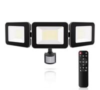 Linke 100W Security Lights Outdoor Motion Sensor 9600 Lumen PIR Floodlights Outdoor Daylight White 6500K 4 Modes IP66 Waterproof Outside Wall Light for Garage Garden Hallway Backyard