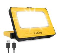Linke Rechargeable Work Light 80W, 10000mAh Battery Portable Camping Light | Super Bright Floodlight with Magnetic, USB, Solar Emergency Led Lantern for Tent Car Repairing Hiking & Fishing
