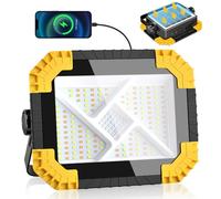 Linke Rechargeable Work Light, Super Bright Camping Lights with 20000mAh Battery Portable Floodlight with Magnetic, USB, Solar Emergency Led Lantern for Tent Car Repairing Hiking & Fishing