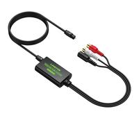 LiNKFOR 192kHz Optical to 3.5mm + RCA Converetr- Digital to Analog Audio Converter with Built-in Audio Amplification Chip SPDIF to Stereo RCA Adapter with 3ft/1m Optical Cable for TV, Blu-ray