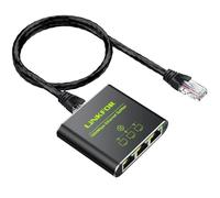 LiNKFOR Ethernet Splitter 1 in 3 Out,1000Mbps High Speed Ethernet Splitter RJ45 Network Extension Connector with USB Type C Cable Gigabit Ethernet Switch Network Sharing for Cat8 Cat7 Cat6 Cat5 Cat5e