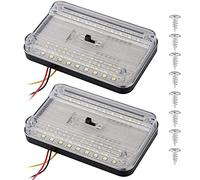 Linkhood 2-pack DC 12V 36 LED Car Truck Vehicle Auto Dome Roof Ceiling Interior Light Lamp White With On/Off Switch for Cars Vans Camper Vans & Taxis