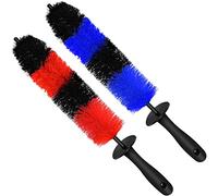 Linkhood 2-Pack Master Wheel Brush, Easy Reach Wheel and Rim Detailing Brush 18’’ Long Soft Bristle, Car Wheel Brush, Rim Tire Detail Brush,Multipurpose use for Wheels,Rims,Exhaust Tips,Motorcycles