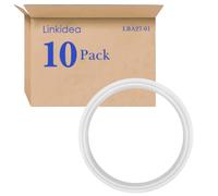 Linkidea 10 Pcs Silicone Seal Replacement, Lid Seal Gasket Replacement Compatible with Thermos Stainless King Food Jar, Exact Fit to 16 and 24 Ounce (White)
