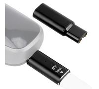 Linkidea 2 Pack 8V USB-C to Shaver Adapter, Type-C Female to 8 Volt Male Charging Converter Head Compatible with Philips Norelco OneBlade QP2630, QP2530 (Black, No Cable)