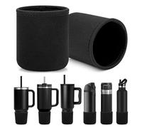 Linkidea 2 Pack Neoprene Water Bottle Boot Compatible with Owala FreeSip 24oz, YETI Tumbler 20oz/30oz, SIM Trek Signature 40oz, Universal 2.7" - 3.1" Bottle Bottom Bumper Protector