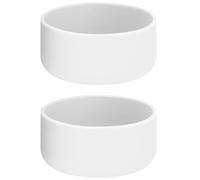 Linkidea 2-Pack Shaving Cream Can Holder, Silicone Protector for Shave Gel & Foam Cans, Bathroom Sink Counter Shaving Can Stand Compatible with Barbasol, Gillette, Proraso 10 oz (White)
