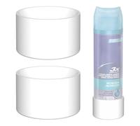 Linkidea 2 Pack Shaving Gel & Cream Can Anti-Rust Holder, Silicone Bottom Protector for Bathroom Countertop, Compatible with Aveeno, Gillette, Nivea Men 7 oz Cans (White)