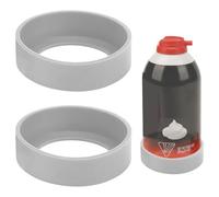 Linkidea 2 Pack Silicone Shaving Can Holder, 2.5" Anti-Rust Stand for Shaving Gel & Foam Cans, Bathroom Countertop Protector, Compatible with Barbasol, Gillette (Grey)
