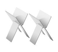 Linkidea 2 Pack Stainless Steel Cigar Holder, Folding Cigar Stand, Portable Cigar Stand Display Stand for Men (Silver)