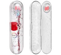 Linkidea 2 Pack Travel Toothbrush Case Holder, Plastic Dustproof Toothpaste Container for Camping, Travelling, Compatible with Colgate Extra Clean, Oral-B CrossAction (Transparent)