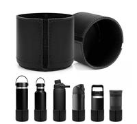 Linkidea 2 Pack Vegan Leather Water Bottle Boot Compatible with Contigo Byron 16oz, THERMOS FUNTAINER 16oz, Universal 2.7"(6.8cm) - 2.9"(7.3cm) Bottle Bottom Bumper Protector