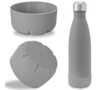Linkidea 2 Pack Water Bottle Boot Compatible with 17oz ORIGINAL, BJPKPK, MIRA Cascade Cola Shaped Bottles, Silicone Bottle Bottom Sleeve Bumper Protector (Gray)