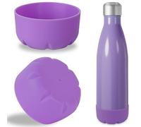 Linkidea 2 Pack Water Bottle Boot Compatible with 17oz ORIGINAL, BJPKPK, MIRA Cascade Cola Shaped Bottles, Silicone Bottle Bottom Sleeve Bumper Protector (Purple)