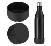 Linkidea 2 Pack Water Bottle Boot Compatible with 25oz ORIGINAL, BJPKPK, Konokyo 25oz Cola Shaped Bottles, Silicone Bottle Boot Bottom Sleeve Cover Protector, Bottle Bumper (Black)