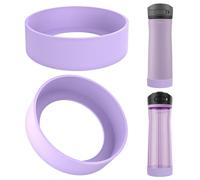 Linkidea 2 Pack Water Bottle Boot Compatible with Contigo Jackson Chill 2.0 20oz/24oz, Ashland Chill 20oz/24oz, Silicone Anti-Slip Bottle Bottom Bumper Protector (Violet)