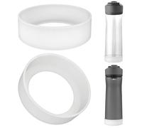 Linkidea 2 Pack Water Bottle Boot Compatible with Contigo Jackson Chill 2.0 20oz/24oz, Ashland Chill 20oz/24oz, Silicone Anti-Slip Bottle Bottom Bumper Protector (Clear White)
