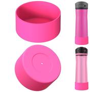 Linkidea 2 Pack Water Bottle Boot Compatible with Contigo Jackson Chill 2.0 20oz/24oz, Cortland 24oz, Silicone Anti-Slip Bottle Bottom Bumper Protector (Pink)