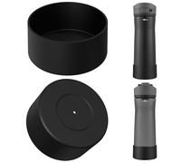 Linkidea 2 Pack Water Bottle Boot Compatible with Contigo Jackson Chill 2.0 20oz/24oz, Cortland 24oz, Silicone Anti-Slip Bottle Bottom Bumper Protector (Black)