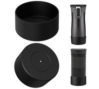 Linkidea 2 Pack Water Bottle Boot Compatible with Contigo West Loop 2.0 16oz/20oz/24oz, Huron 2.0 16oz/20oz, Silicone Anti-Slip Bottle Bottom Bumper Protector (Black)
