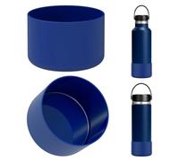 Linkidea 2 Pack Water Bottle Boot Compatible with Hydro Flask Wide Mouth 12oz/14oz/16oz/18oz/20oz, Silicone Bottle Bottom Sleeve Bumper Protector (Cobalt)