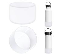 Linkidea 2 Pack Water Bottle Boot Compatible with Hydro Flask Wide Mouth Bottle 12oz/14oz/16oz/18oz/20oz, Silicone Bottle Bottom Sleeve Bumper Protector (Clear)