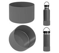 Linkidea 2 Pack Water Bottle Boot Compatible with Hydro Flask Wide Mouth Bottle 12oz/14oz/16oz/18oz/20oz, Silicone Bottle Bottom Sleeve Bumper Protector (Stone)