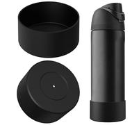 Linkidea 2 Pack Water Bottle Boot Compatible with Owala FreeSip/Twist/Potter 24oz Bottles, Silicone Anti-Slip Bottle Bottom Bumper Protector (Black)