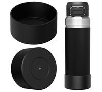 Linkidea 2 Pack Water Bottle Boot Compatible with Stanley Quick Flip GO 36oz, Silicone Waterbottle Bottom Bumper Protector (Black)